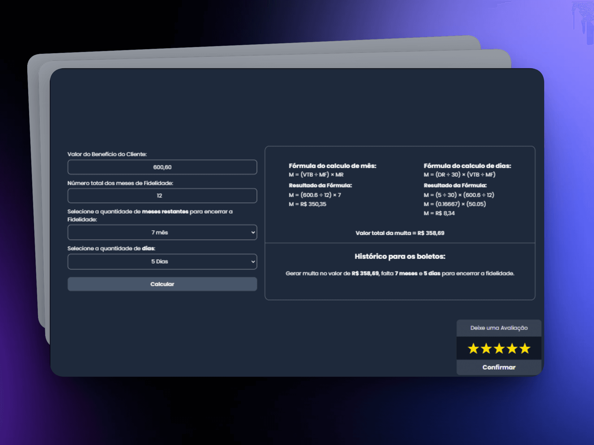 calculadora de multa