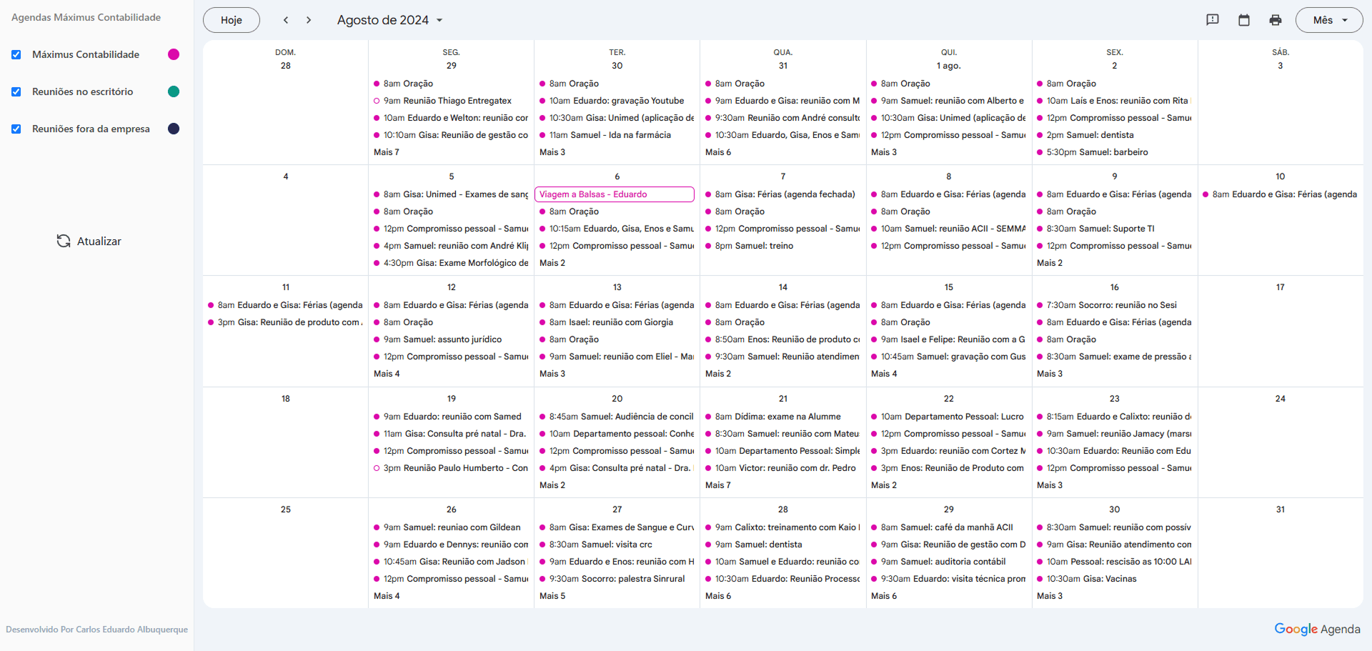 agenda corporativa