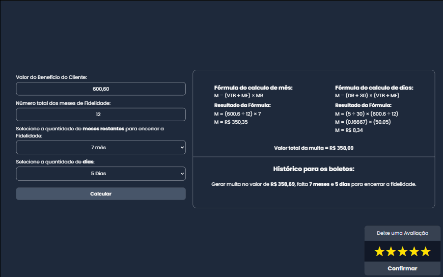 calculadora de multa